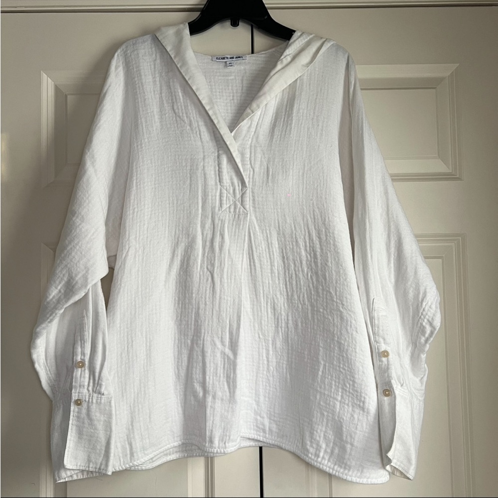 Elizabeth and James White Gauze Top